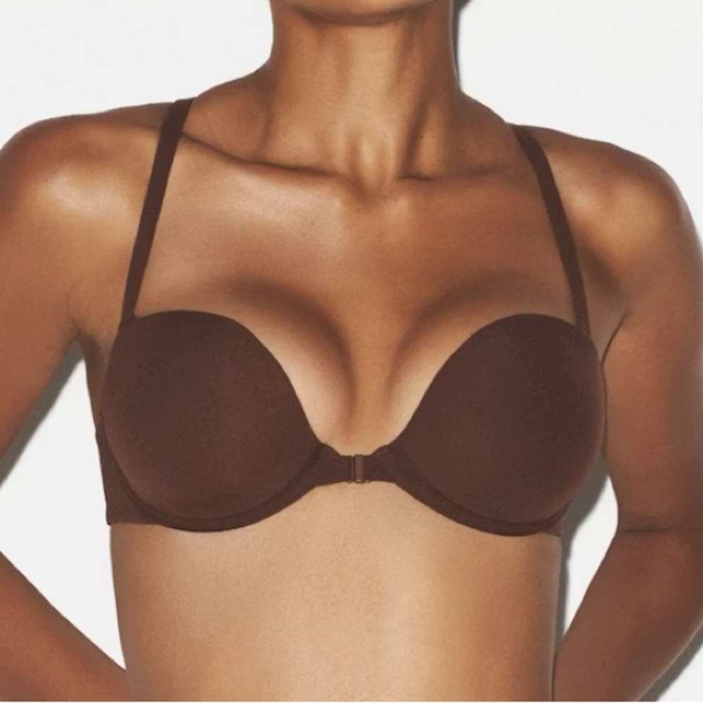SKIMS Fits Everybody RACERBACK DEMI BRA 38B COCOA - Picture 8 of 8